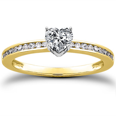 Classic Channel Set Petite Diamond Engagement Ring (0.15 t.c.w.) - view 11