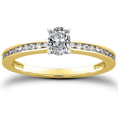 Classic Channel Set Petite Diamond Engagement Ring (0.15 t.c.w.) - view 9 of 30