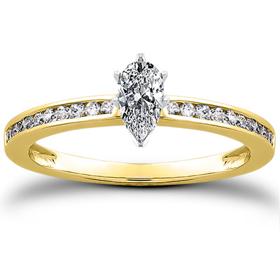 Classic Channel Set Petite Diamond Engagement Ring (0.15 t.c.w.) - view 8