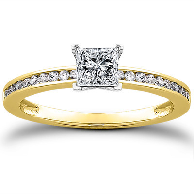 Classic Channel Set Petite Diamond Engagement Ring (0.15 t.c.w.) - view 7 of 30