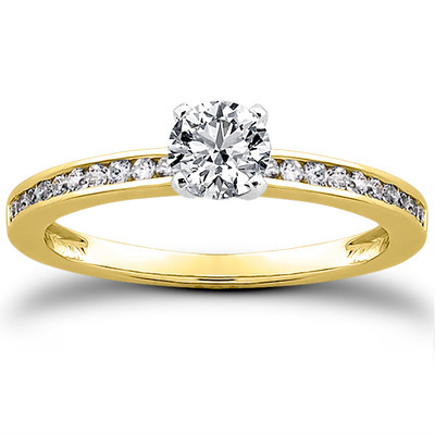 Classic Channel Set Petite Diamond Engagement Ring (0.15 t.c.w.) - view 5 of 30