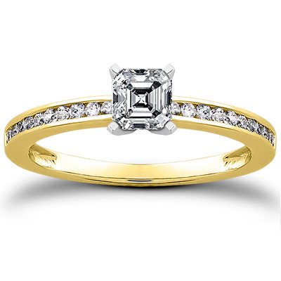 Classic Channel Set Petite Diamond Engagement Ring (0.15 t.c.w.) - view 4