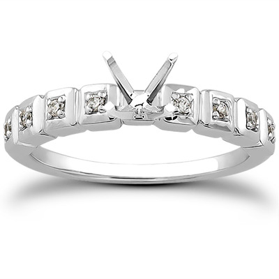 Pave Set Diamond Bridal Ring (0.08 t.c.w.) - view 23