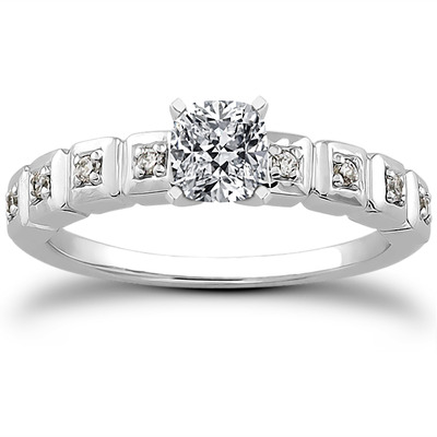 Pave Set Diamond Bridal Ring (0.08 t.c.w.) - view 22