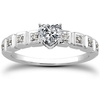 Pave Set Diamond Bridal Ring (0.08 t.c.w.) - view 20