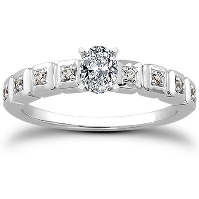 Pave Set Diamond Bridal Ring (0.08 t.c.w.) - view 18