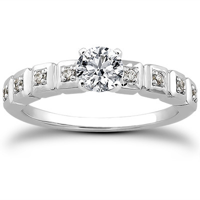 Pave Set Diamond Bridal Ring (0.08 t.c.w.) - view 14 of 28