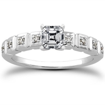 Pave Set Diamond Bridal Ring (0.08 t.c.w.) - view 13