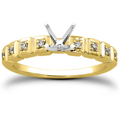 Pave Set Diamond Bridal Ring (0.08 t.c.w.) - view 12