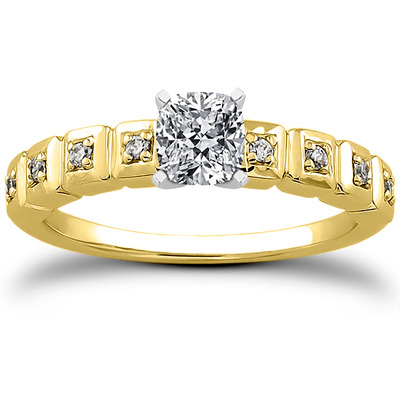 Pave Set Diamond Bridal Ring (0.08 t.c.w.) - view 11