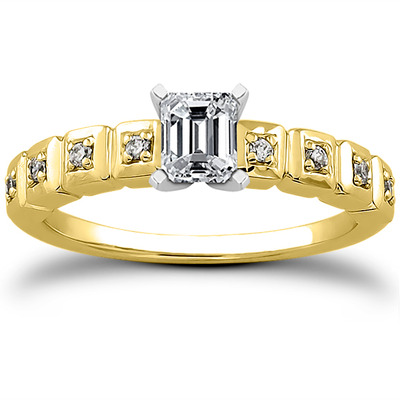 Pave Set Diamond Bridal Ring (0.08 t.c.w.) - view 10