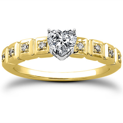 Pave Set Diamond Bridal Ring (0.08 t.c.w.) - view 9