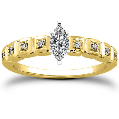 Pave Set Diamond Bridal Ring (0.08 t.c.w.) - view 8