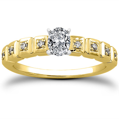 Pave Set Diamond Bridal Ring (0.08 t.c.w.) - view 7