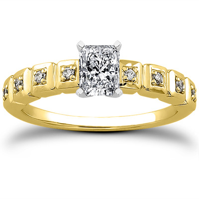 Pave Set Diamond Bridal Ring (0.08 t.c.w.) - view 4