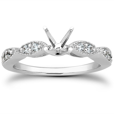 Fancy Shank Petite Diamond Engagement Ring  (0.20 t.c.w.) - view 23