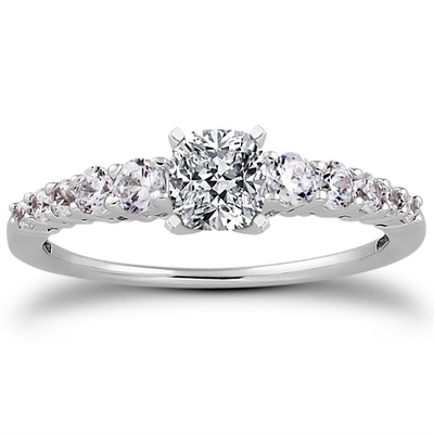 Shared Prong Diamond Engagement Ring (0.37 t.c.w.) - view 22