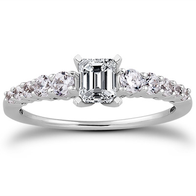 Shared Prong Diamond Engagement Ring (0.37 t.c.w.) - view 21