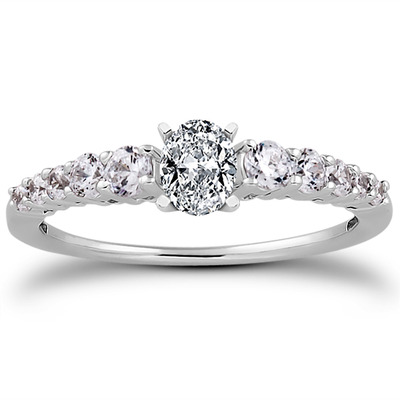 Shared Prong Diamond Engagement Ring (0.37 t.c.w.) - view 18