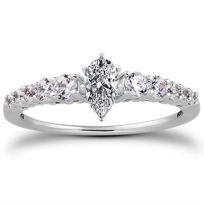 Shared Prong Diamond Engagement Ring (0.37 t.c.w.) - view 17