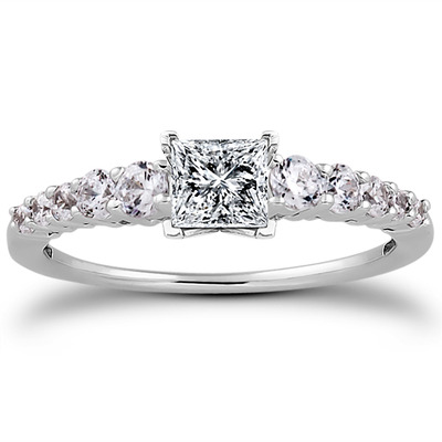 Shared Prong Diamond Engagement Ring (0.37 t.c.w.) - view 16