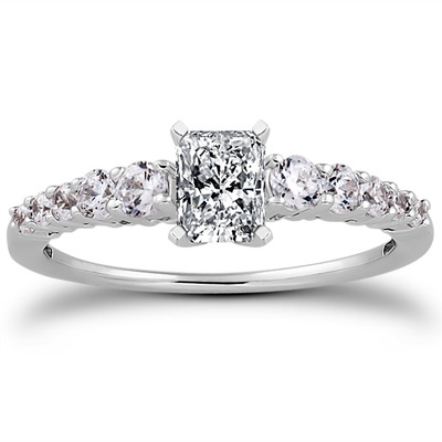 Shared Prong Diamond Engagement Ring (0.37 t.c.w.) - view 1