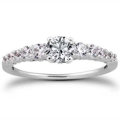 Shared Prong Diamond Engagement Ring (0.37 t.c.w.) - view 14