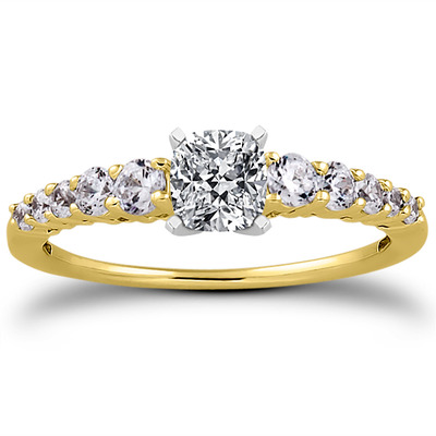 Shared Prong Diamond Engagement Ring (0.37 t.c.w.) - view 11