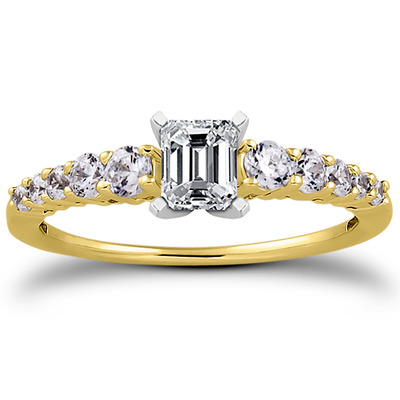 Shared Prong Diamond Engagement Ring (0.37 t.c.w.) - view 10