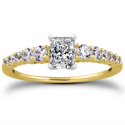 Shared Prong Diamond Engagement Ring (0.37 t.c.w.) - view 4