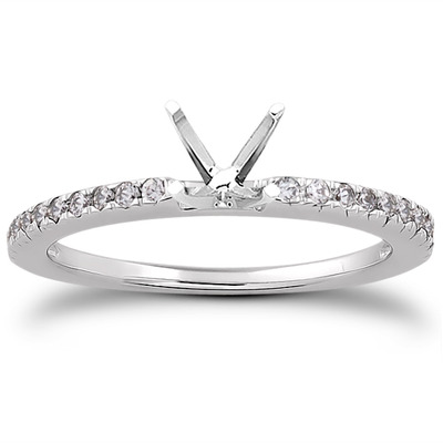 Petite Pave Set Diamond Bridal Ring (0.20 t.c.w.) - view 23