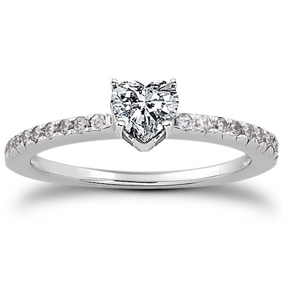 Petite Pave Set Diamond Bridal Ring (0.20 t.c.w.) - view 20