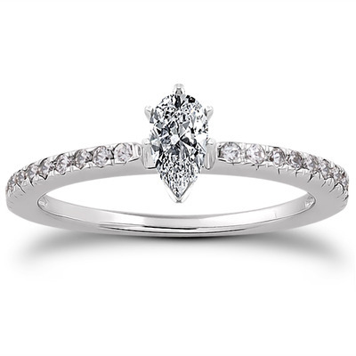 Petite Pave Set Diamond Bridal Ring (0.20 t.c.w.) - view 17 of 28