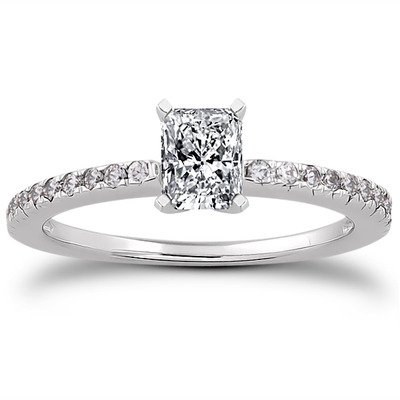 Petite Pave Set Diamond Bridal Ring (0.20 t.c.w.) - view 1