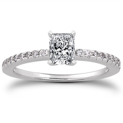 Petite Pave Set Diamond Bridal Ring (0.20 t.c.w.) - view 1 of 28