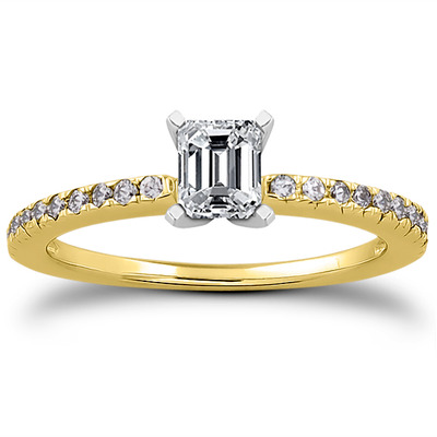 Petite Pave Set Diamond Bridal Ring (0.20 t.c.w.) - view 10