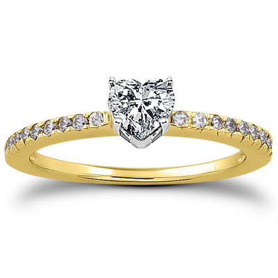 Petite Pave Set Diamond Bridal Ring (0.20 t.c.w.) - view 9