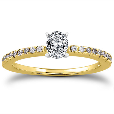 Petite Pave Set Diamond Bridal Ring (0.20 t.c.w.) - view 7