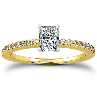 Petite Pave Set Diamond Bridal Ring (0.20 t.c.w.) - view 4