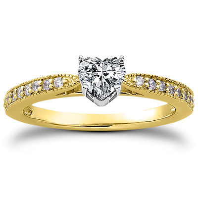 Classic Pave Set Cathedral With Mill Grained Edge Diamond Bridal Ring - view 9