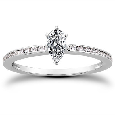 Channel Set Petite Diamond Engagement Ring (0.18 t.c.w.) - view 17 of 28