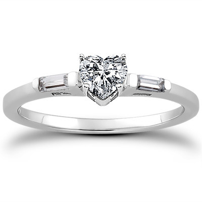 Three Stone Baguette Diamond Engagement Ring (0.12 t.c.w.) - view 20 of 28