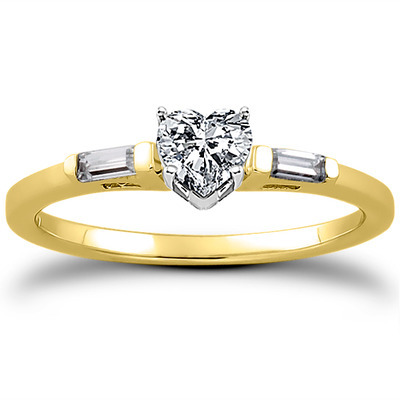 Three Stone Baguette Diamond Engagement Ring (0.12 t.c.w.) - view 9 of 28