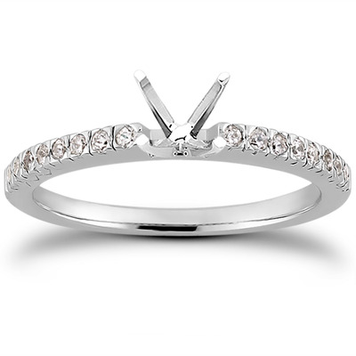 Diamond Accented Petite Engagement Ring (0.16 t.c.w.) - view 23