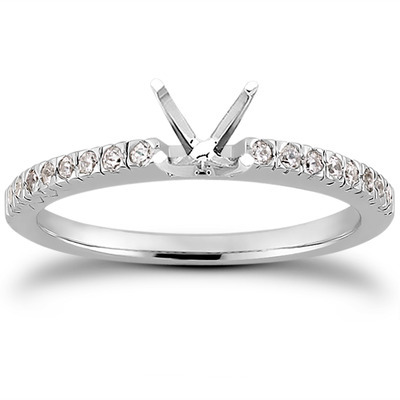 Diamond Accented Petite Engagement Ring (0.16 t.c.w.) - view 23 of 28