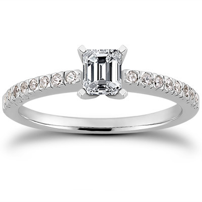 Diamond Accented Petite Engagement Ring (0.16 t.c.w.) - view 21 of 28