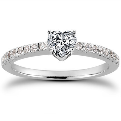 Diamond Accented Petite Engagement Ring (0.16 t.c.w.) - view 20 of 28