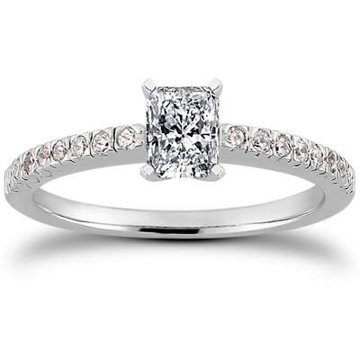 Diamond Accented Petite Engagement Ring (0.16 t.c.w.) - view 1 of 28