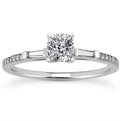 Multi Shape Pave Set Diamond Engagement Ring (0.15 ct. t.w.) - view 22