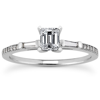 Multi Shape Pave Set Diamond Engagement Ring (0.15 ct. t.w.) - view 21 of 28